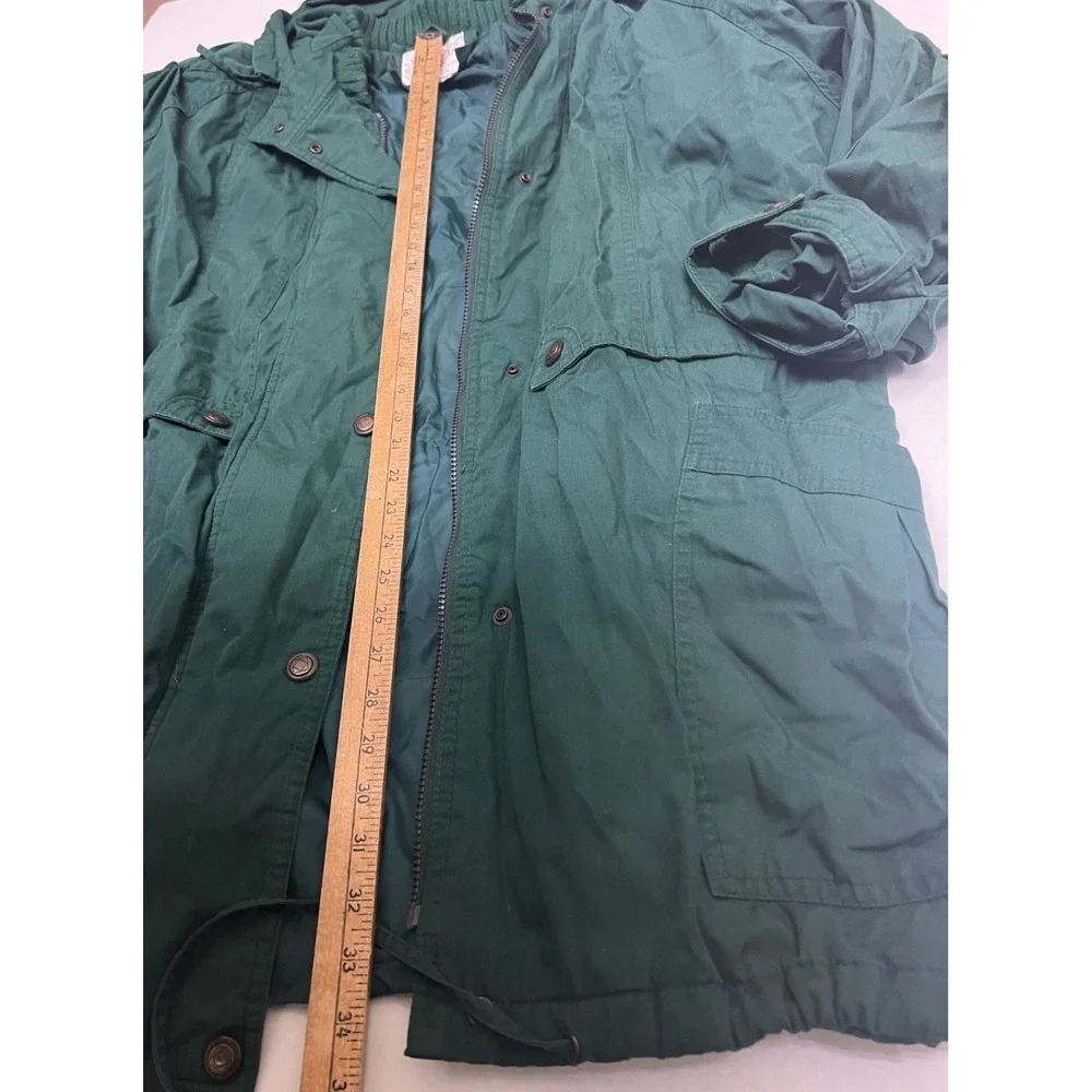 Venezia Womens Green Coat with Detachable Hood- Approx. M - Picture 8 of 8